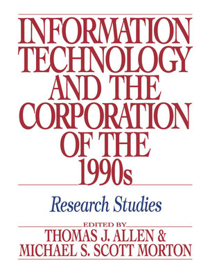 cover image of Information Technology and the Corporation of the 1990s